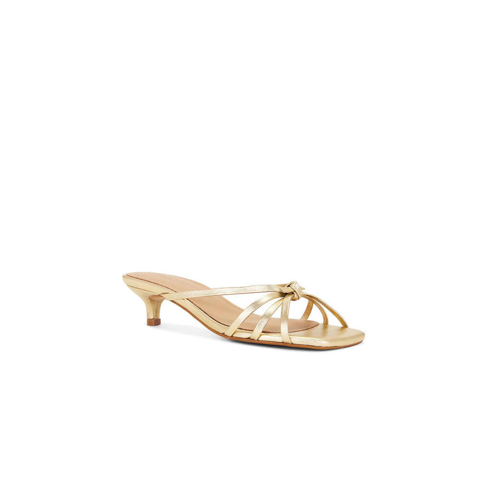 Flattered Eunisa Sandal gold leather kitten heel size 38 New in box $249 msrp
